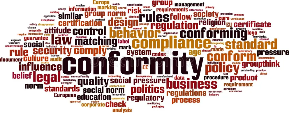 nuage de mots conformite concept cloud collage fait sur la illustration vectorielle 274372395